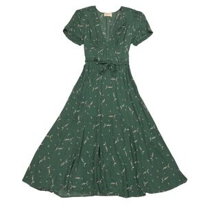 green emerald velvet dress AUGUSTE THE LABEL Womens Raelynn Mini Dress